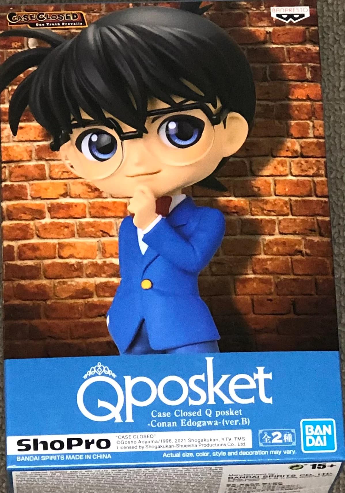 Banpresto 196409 Detective Q Posket Conan Edogawa Figurine, 14 cm, Multiple Colors, 4983164178777 Does Not Apply, One Size