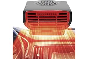 QEPJO Car Heater 12V Portable Car Heaters for Vehicle,3-in-1 Multi-Function Car Defroster Windshield Heater,Car Heater That Plugs Into Cigarette Lighter,360° Free Adjustment,Quick Heating Defrost Defogging