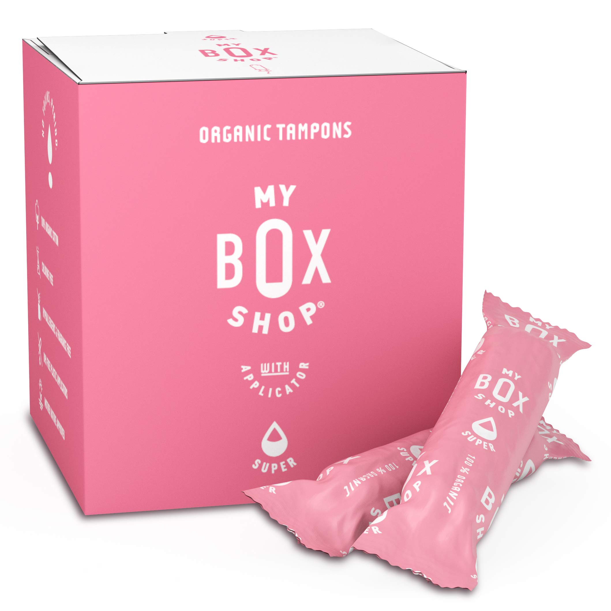 Organic Tampons with Applicator Super Absorbency Organic Cotton