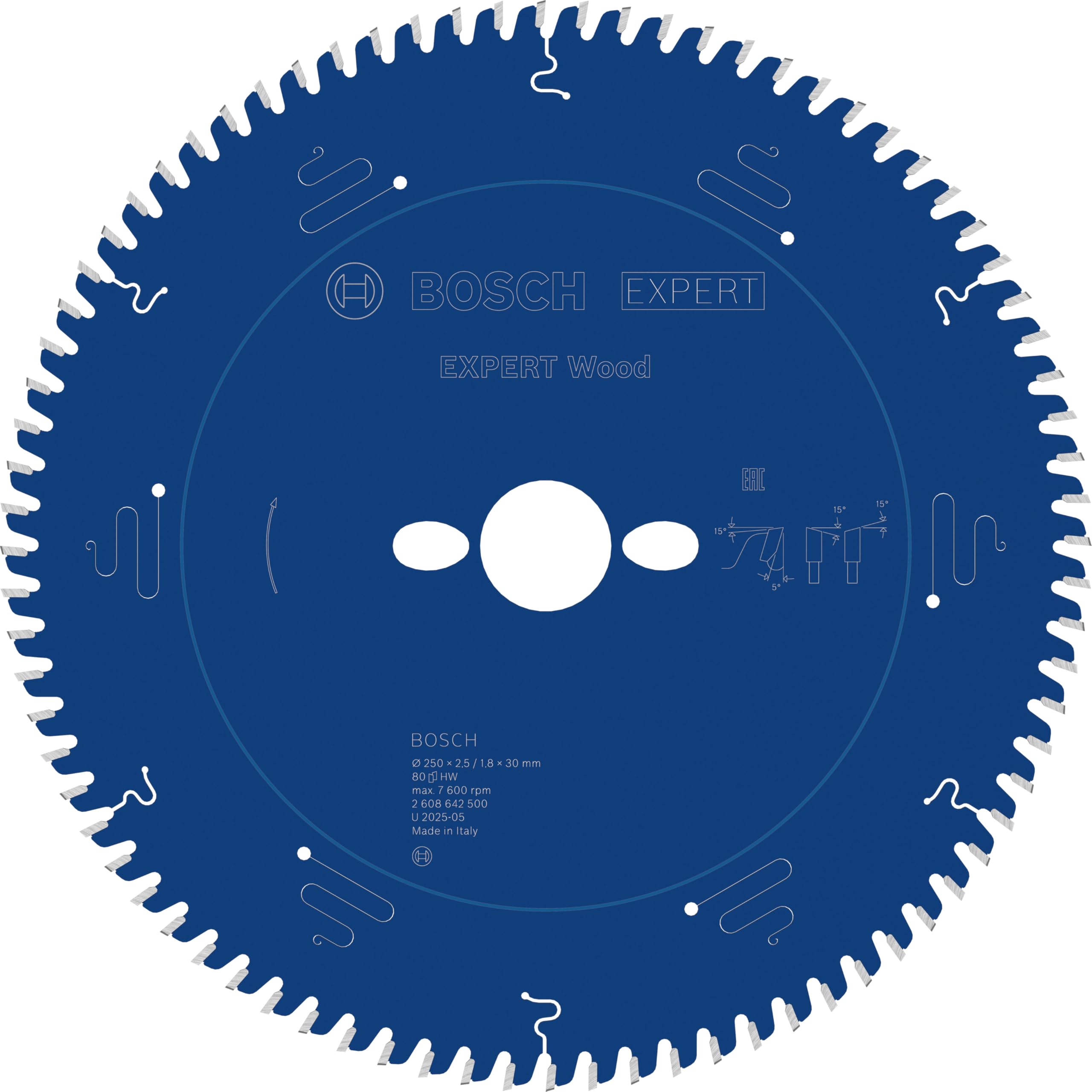 Bosch 1x Expert Wood Corded Circular Saw Blade for Table Saw (for Softwood, Hardwood, Ø mm, Professional Accessory Table Corded Circular Saw)