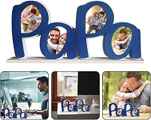 JHGH Father's Day Dad Picture Frame,3D Dad Photo Frame, Gift for The First Day of Father’s Day and Birthday,Memorable Gift and Keepsake for Desktop Bedroom Home Decoration