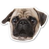 Magnet America Pug Dog Magnet is 4.875" x 3.625" Made for Vehicles and Refrigerators