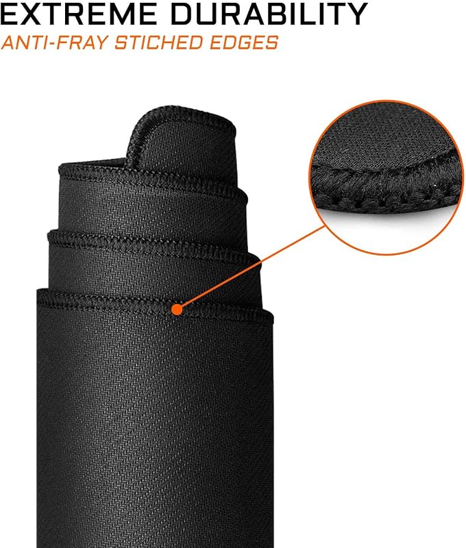Pad Barium- Tapis de Souris Gaming XXL - Grand Tapis de Souris Gamer - Surface Optimisée Haute Précision - Base Antidérapante en Caoutchouc - Extra Large 900x450x3mm - Noir