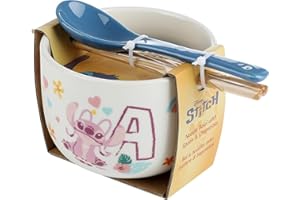 Stitch Ceramic Noodle Bowl (Includes Spoon and Chopsticks)