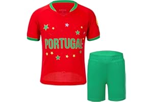 MUDJEAN Unisex Kids Soccer Jerseys for Boys Football Shirts and Shorts Girls 1-14 Years