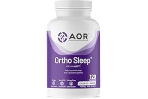 AOR Ortho Sleep 443mg 120 Caps, 120-Day Supply, Gentle, Non-Habit Forming Support for Restful Sleep with GABA, L-Theanine & H