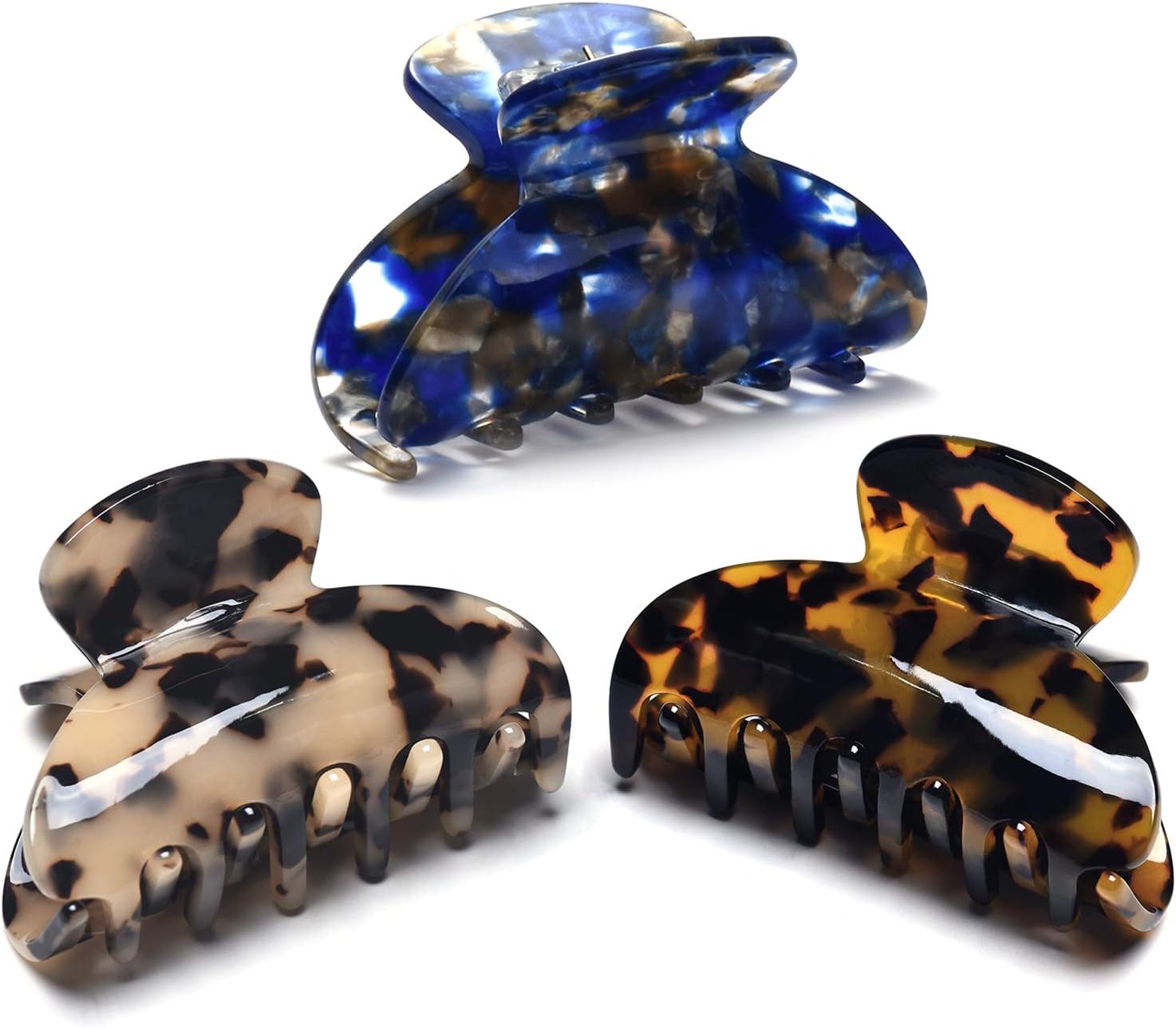 Tortoise Shell Cellulose Acetate Hair Clip Claw Handmade French Design