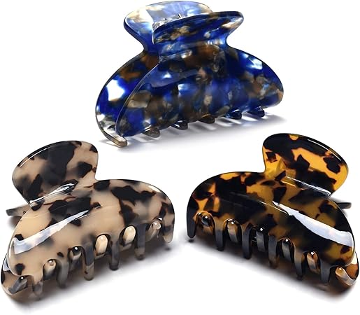 Amazon べっ甲 セルロース アセテートバンスクリップ フランス 手作り ジョークリップ 女性のための 3個セット Fsmiling ビューティー 通販