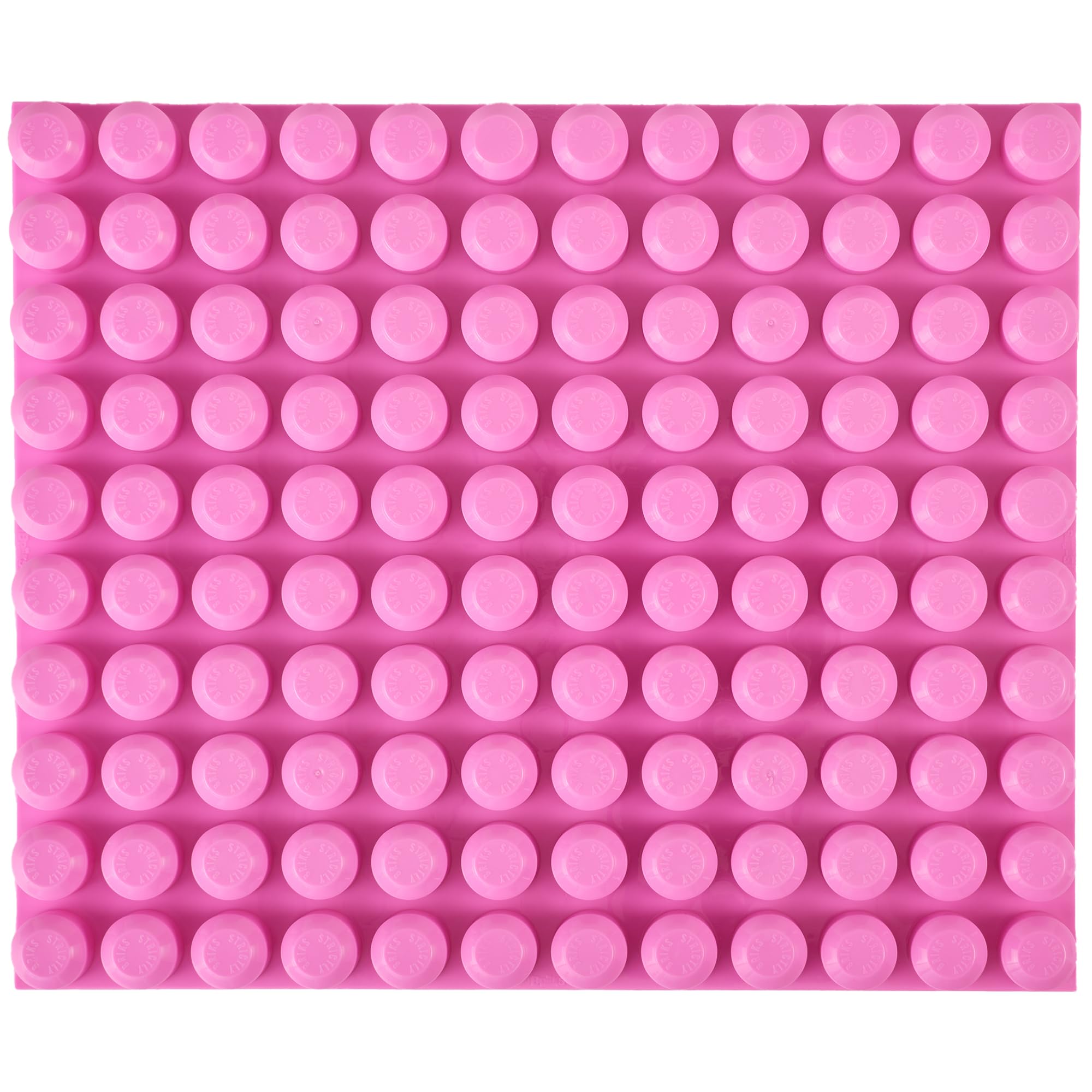 Baseplate 12.5" x 15" Large Beginner Bricks Baseplate | Compatible with Mega Bloks® First Builder Blocks | Large Pegs for Toddlers | Single Stackable Base Plate (Pink)