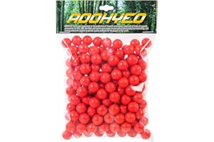 AOOHYEO Reusable Rubber Paintballs 200X.50 Cal - Indoor Shooting Training Outdoor Self-Defense Balls 0.50 Caliber Solid Soft Recycle Paint Balls