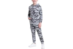 Coney Island Boys' Athletic Jogger Set - 2 Piece Fleece Pullover Hooded Sweatshirt and Cargo Sweatpants for Boys (Sizes:8-16)