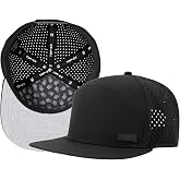 UVCoolix&trade; Cooling Sweatband Flat Bill Golf Baseball Cap,Breathable Sun Protection,Water-Resistant Snapback Performance Hat