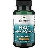 Swanson NAC N-Acetyl Cysteine Antioxidant Liver Support & Amino Acids Supplement 600 mg 100 Capsules