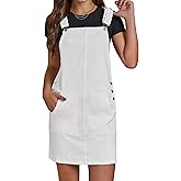 luvamia Women's Casual Straps Denim Overall Pinafore Dress with Pockets 2025