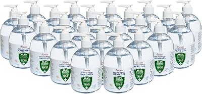 Peppy 24 x 480ml Hand Sanitiser Gel 75% Plant-Based Alcohol EU Compliant