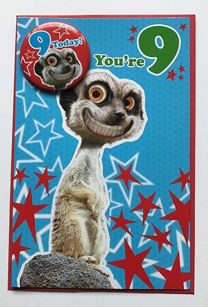 Vous Etes 9 Aujourd Hui Suricate Humour Carte De Vœux D Anniversaire Amazon Fr Cuisine Maison