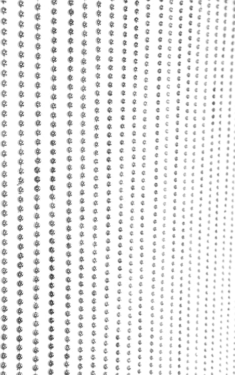 Shopwildthings Beaded Curtain Ball Chain Silver Metallic Over