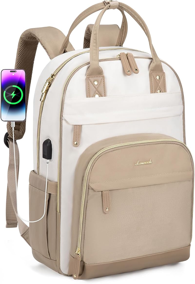 LOVEVOOK Laptop Backpack Women 15.6 Inch Waterproof Anti-theft USB 23L Travel