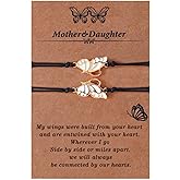 Mother Daughter Bracelet Set, Adjustable Cord Bracelets, 2 Pieces, Heart Charm