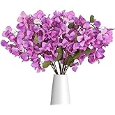 Riyuwal 4PCS Purple Bougainvillea Artificial Flowers 32.28" Fake Silk Bougainvillea Flowers Faux Flower with Long Stem for Tall Vase Home Wedding Table Centerpieces Garden DIY Decor(Purple)