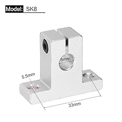 uxcell 4pcs SK8 Aluminum Linear Rod Rail Shaft