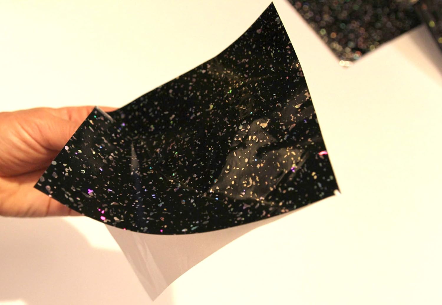 20x Blanca Brillo holográfico Lámina impresa 2d PEGATINAS lisas para