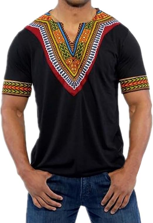 DA'IKI Herren Hose - Afrikanische Dashiki Cargo Hose In Baumwolle