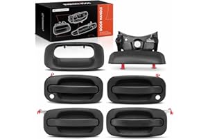 A-Premium - Tailgate Handle with Bezel & Exterior Door Handles - Compatible with 2001-2007 Chevy Silverado & GMC Sierra 1500 