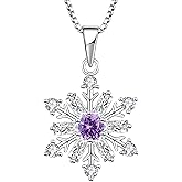 STARCHENIE Snowflake Necklace 925 Sterling Silver Snowflake Pendant Jewelry Gift for Women