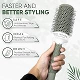 Beauty Carves Round Hair Brush 53mm Thermal Ceramic Nano Ionic Volume +2 Clips view 3