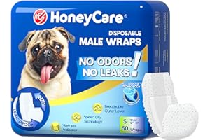 HONEY CARE All-Absorb A26 Male Dog Wrap, 50 Count, Small