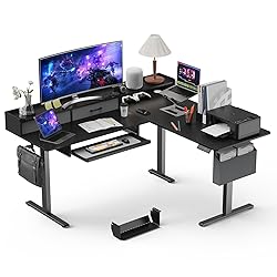 WALKINGDESK 63 Inches Height Adjustable L Shaped