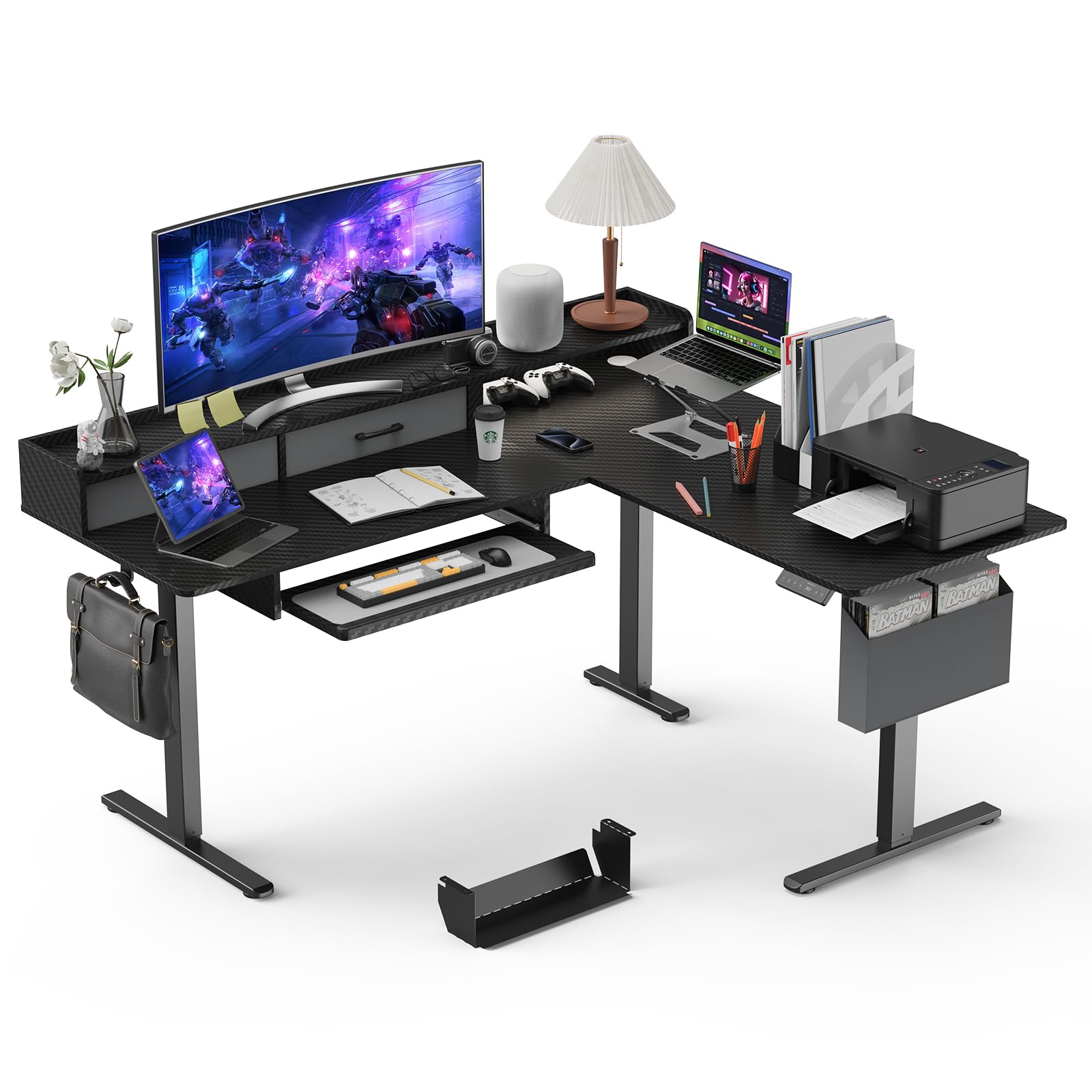 WALKINGDESK 63 Inches Height Adjustable L Shaped