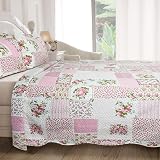 Emma Barclay Cotswold Quilted Patchwork Bedspread Set Pink King view 7