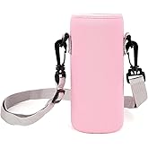 Linkidea Water Bottle Carrier with Strap Compatible with Simple Modern Summit Collection 22oz, Hydro Flask Wide Mouth, Waterbottle Sling Bag Holder with Shoulder Strap (Pink)