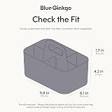 BLUE GINKGO Stackable Organizer Caddy Grey – Korean Made Portable Tote view 3