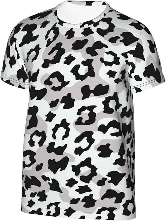 black and leopard print t shirt