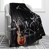 Jekeno Music Guitar Gifts Blanket for Women Men, Music Throw Blankets for Adult Kids Girls Boys Guitar Players, Decor Gift for Home Bed Couch