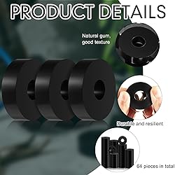 64 Pcs Rubber Isolation Pads Thick Rubber Washers
