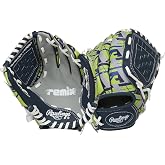 Rawlings Remix Youth Baseball Gloves | Baseball, Softball, T-Ball Gloves | Designed for first-time players ages 3-9, lightweight construction, easy-to-close, fun designs for boys and girls