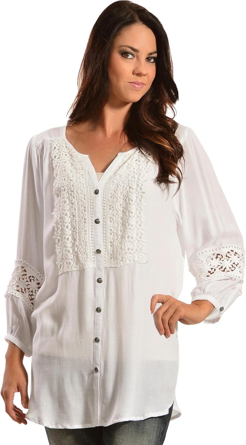 Tasha Polizzi Women S Barn Swallow Blouse White Small At Amazon