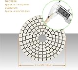 SPTA 4 Inch Diamond Wet Polishing Pads 14 Grits + Backing Pad for Granite Marble view 2