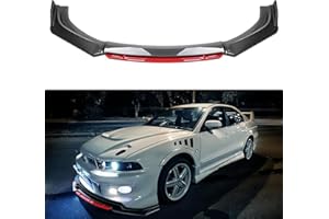 goodfitment - 4Pcs Universal Front Bumper Lip Body Kit ABS Glossy Black Front Lip Spoiler Diffuser Front Bumper Lip Spoiler Wing Body for Most Vehicle