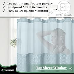 Dynamene Extra Long Shower Curtain, 84 Inch Long