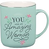 WITH LOVE Ceramic Coffee Mug: You Are an Amazing Woman, Large, 14oz | Gifts for Women, Cute Mugs, Novelty Coffee Mugs