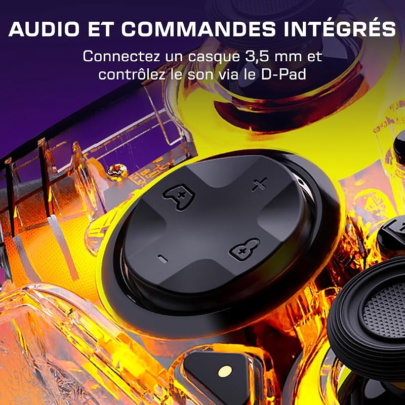 Afterglow transparente manette de jeu RVB filaire pour Xbox