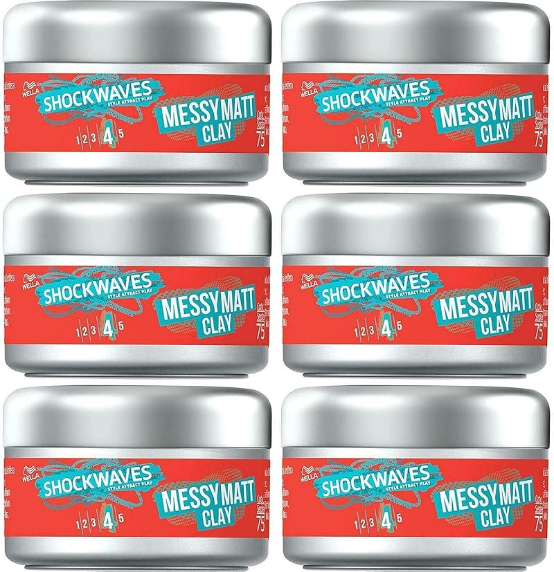 Shockwaves Wella Go Matt Clay 75 ml Pack of 6 Matt Moulding Hair Clay