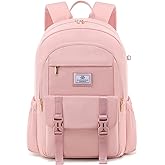 LOVEVOOK School Backpack for Girls Boys,Bookbag for Teen with Pouch Pocket for Large Capacity Cup, Waterproof School Bookbag, Preppy Backpack Travel Daypack with 15.6 inch Laptop Compartment