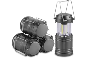 Leopcito 4 Pack Camping Lanterns Battery Powered, COB LED Camping Lights for Power Outages, Home Emergency, Camping, Hiking, Hurricane, (Batteries Not Included)