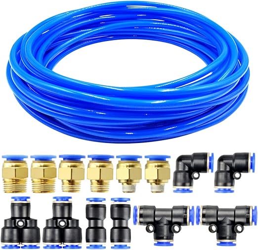 5 Stück 90° Winkelstücke Messing - 1/4" BSP Gewinde Pneumatic